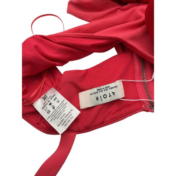 Atoir 'D�j� Vu' Red Polyester Crop Top Size XS - Picture 4 of 4